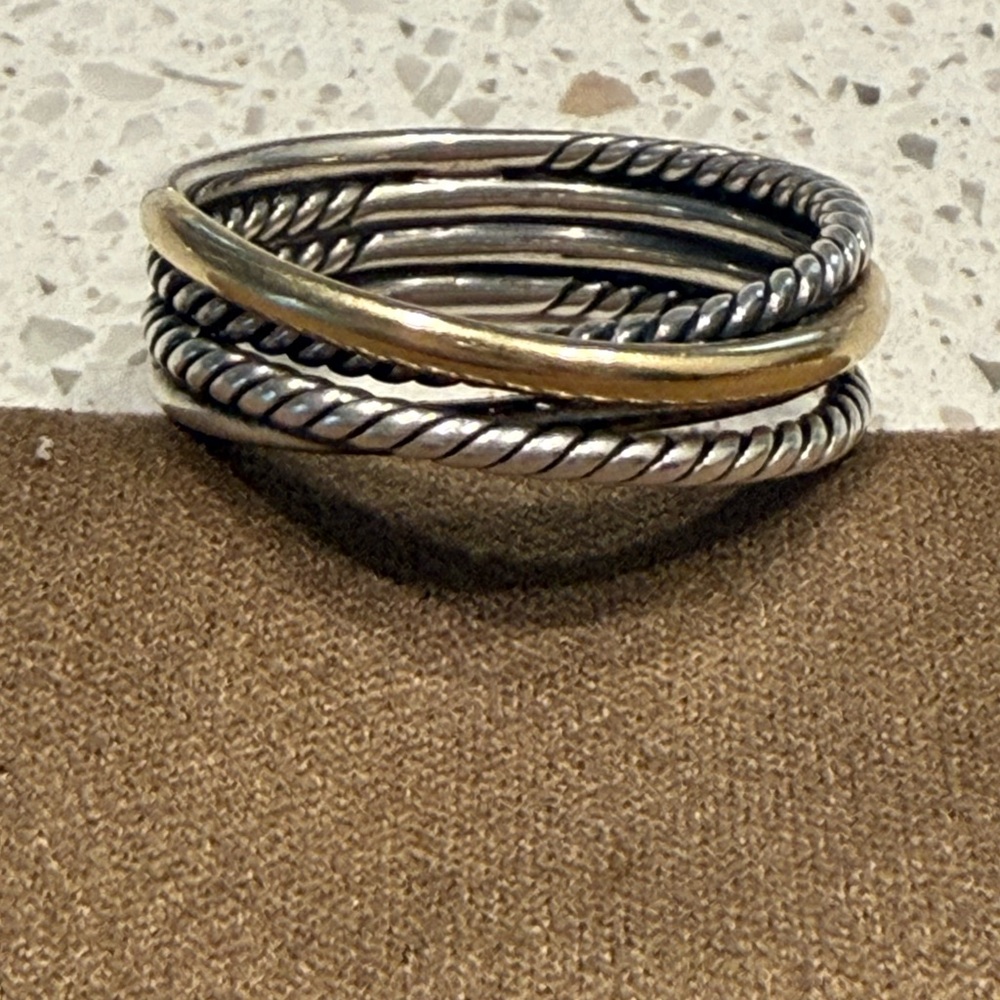 David Yurman Two-Tone Cable Ring